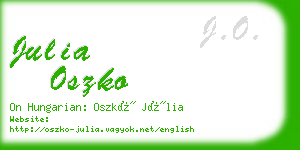 julia oszko business card